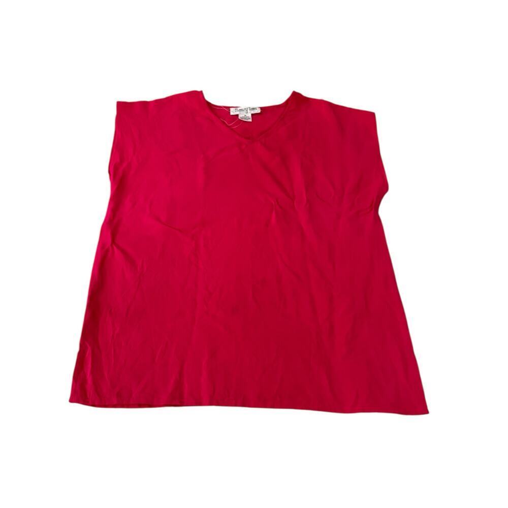 Nancy‎ Lam 100% Silk Sleeveless Blouse Medium – Bright Pink